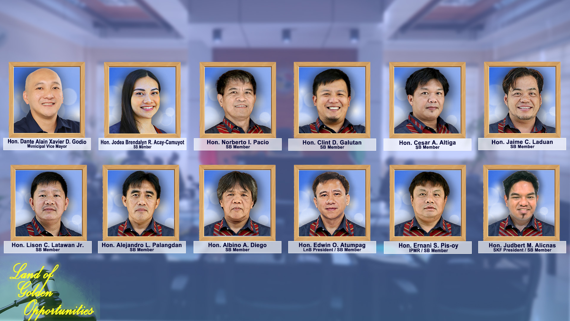 Current Officials of the 11th Sangguniang Bayan